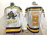 Ducks 9 Paul Kariya White CCM jersey,baseball caps,new era cap wholesale,wholesale hats